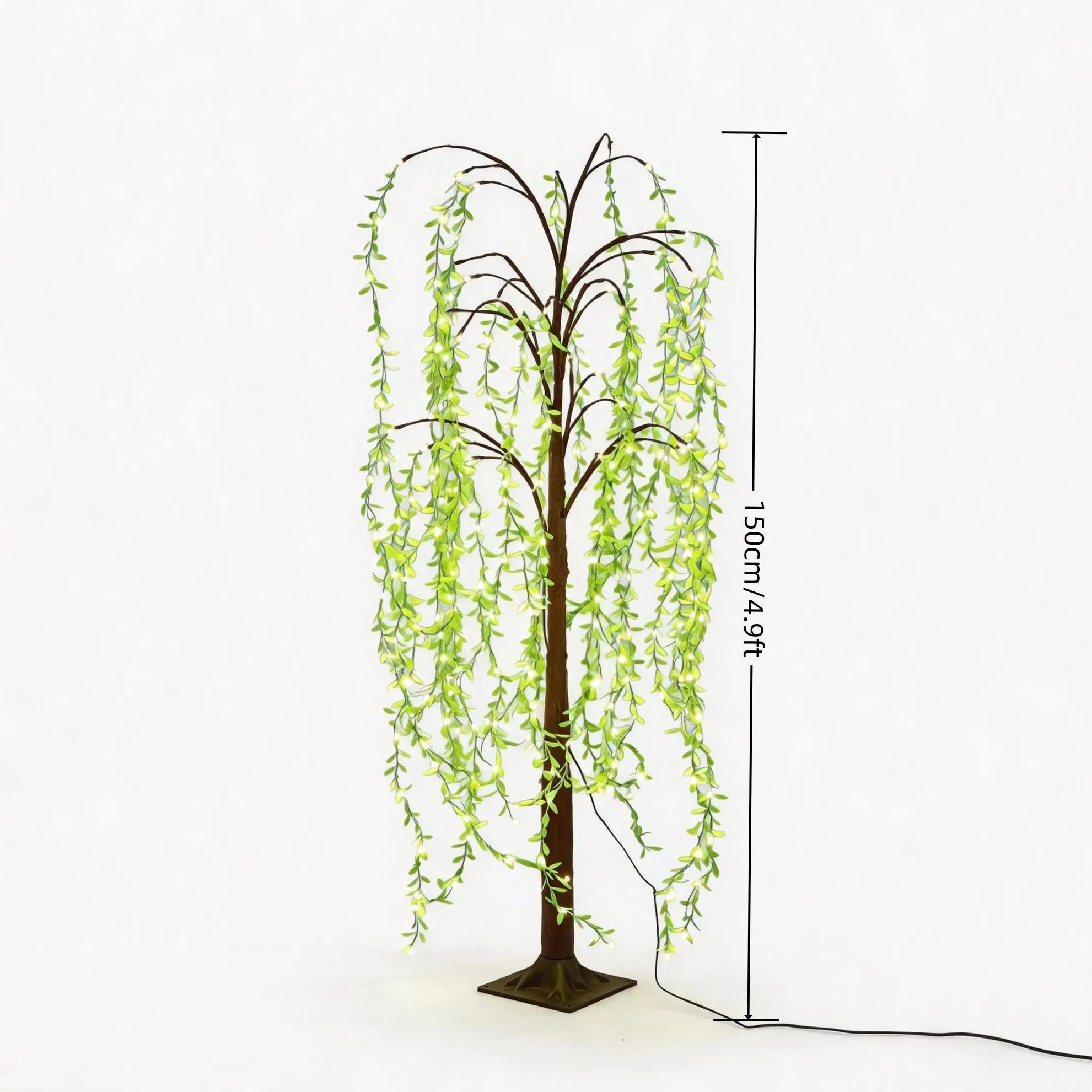 3.9-Foot/4.9-Foot/5.9-Foot LED Light-Up Artificial Weeping Willow Floor Lamp, Usb-Powered LED Willow Tree, Perfect for All-Season Parties, Birthdays, Living Rooms, Independence Day, and Spring/Summer Decor