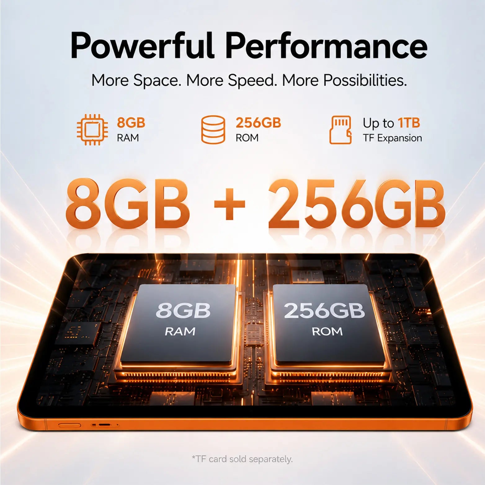 Portable Android 14 Tablet Bundle for Travel & Remote Work, 10.1" 2K Display, 8GB+256GB Storage, Wifi & SIM Supported with Keyboard, Mouse & Stylus