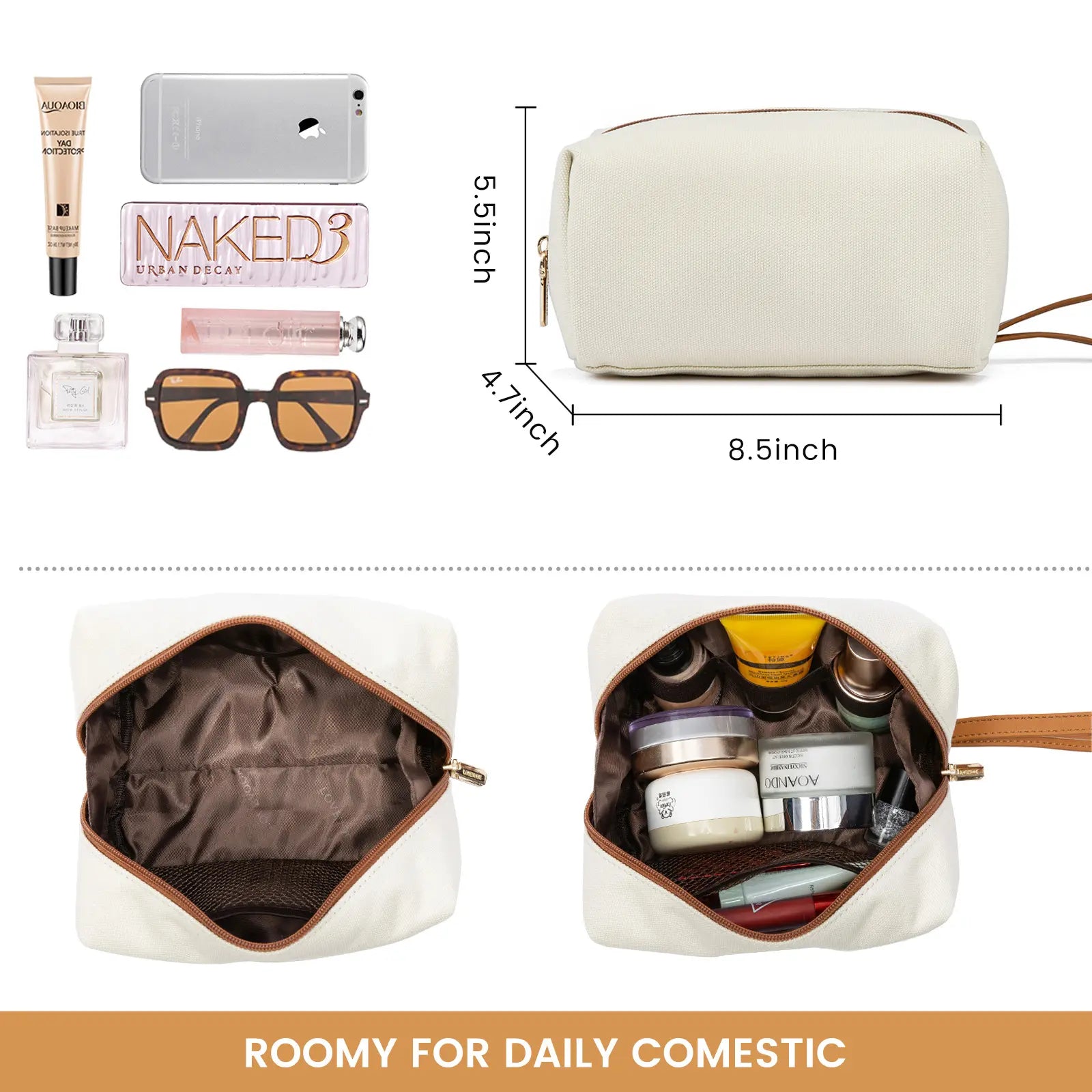 LOVEVOOK Canvas Laptop Tote Bag 15.6 & 17.3 Inches for Women with Clutch Purse, Lightweight Tote Bag with 2 Cup Holder, Purses for Women, Computer Bag for Work, Office, Casual. Dealsforyoudays