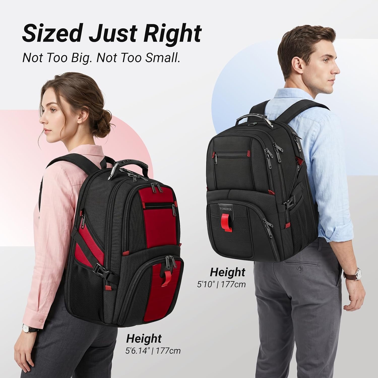 Large Laptop Backpack for Men, Heavy Duty Travel Backpack | Carry on Flight Approved, 17 Inch College Work Bookbag, Water Resistant Business Backpack for Men Women Mochilas Para Hombres