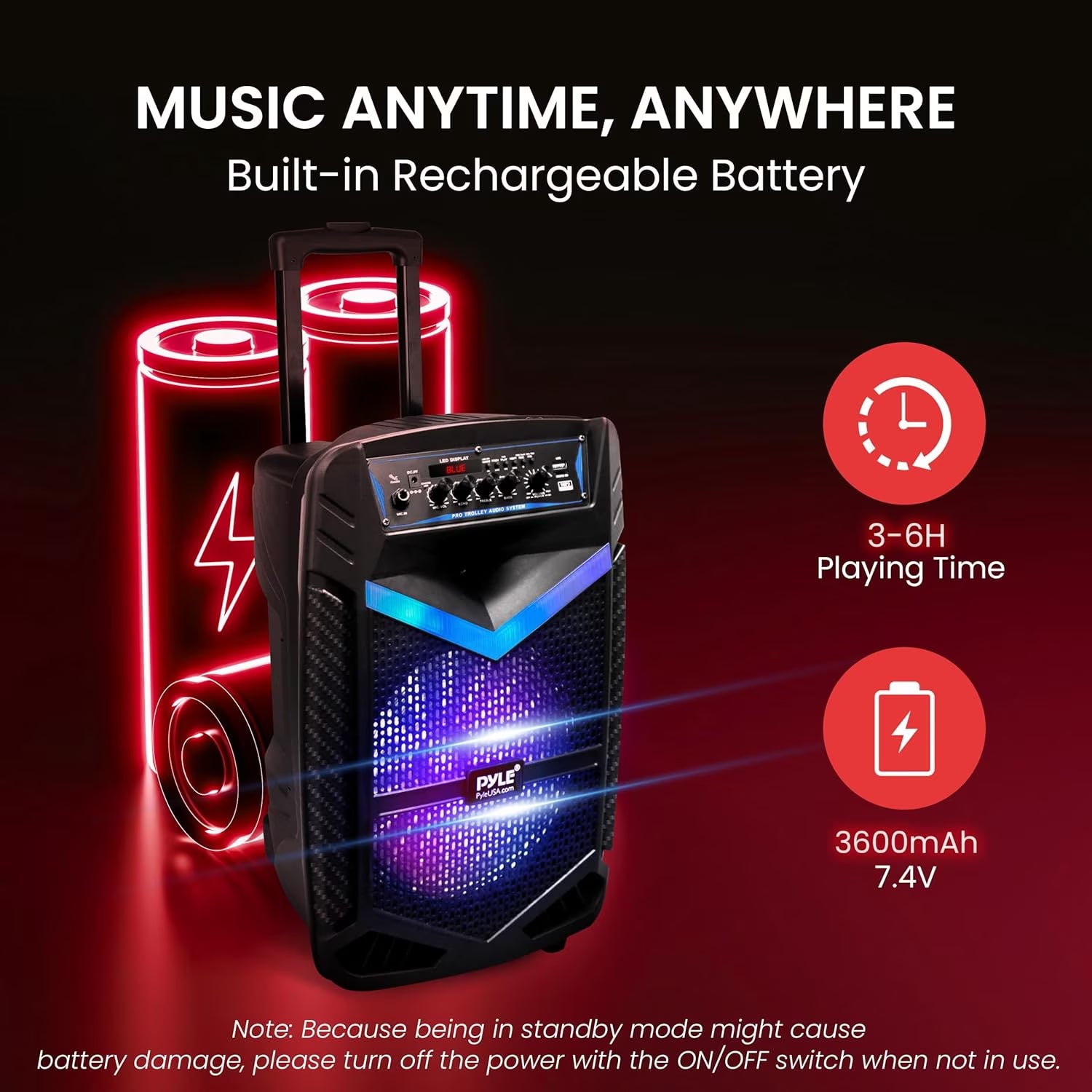 Portable Bluetooth Speaker System 600W Rechargeable Outdoor Bluetooth Speaker Portable System