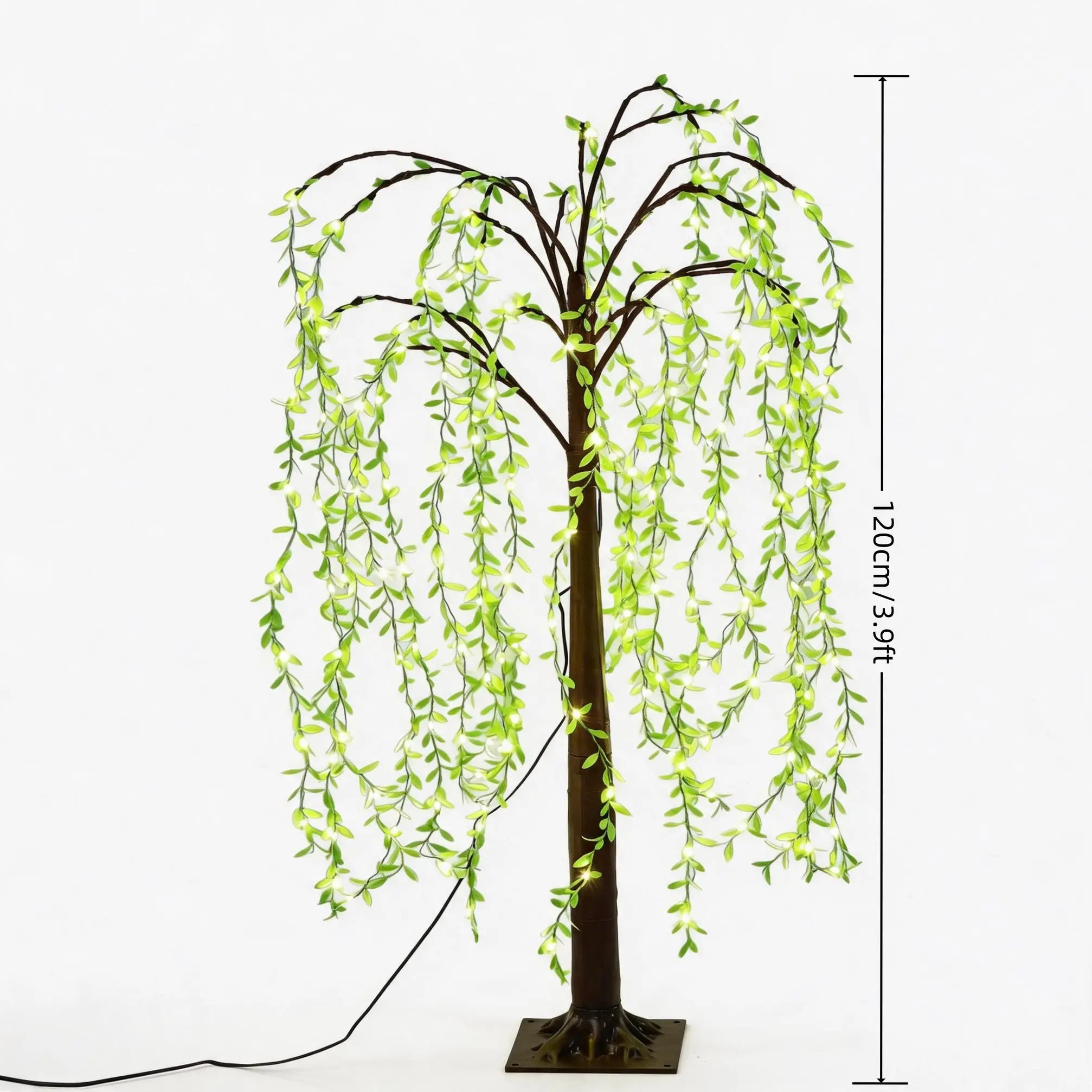 3.9-Foot/4.9-Foot/5.9-Foot LED Light-Up Artificial Weeping Willow Floor Lamp, Usb-Powered LED Willow Tree, Perfect for All-Season Parties, Birthdays, Living Rooms, Independence Day, and Spring/Summer Decor
