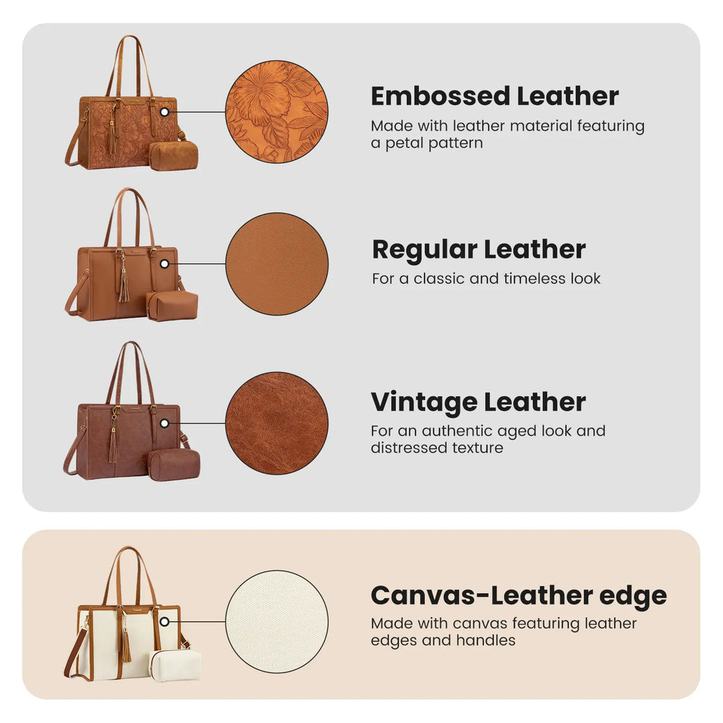 LOVEVOOK Canvas Laptop Tote Bag 15.6 & 17.3 Inches for Women with Clutch Purse, Lightweight Tote Bag with 2 Cup Holder, Purses for Women, Computer Bag for Work, Office, Casual. Dealsforyoudays