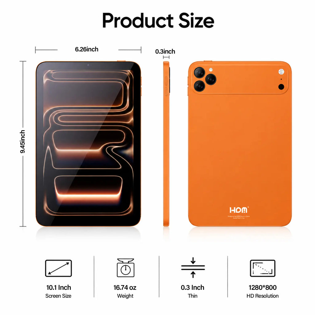 Portable Android 14 Tablet Bundle for Travel & Remote Work, 10.1" 2K Display, 8GB+256GB Storage, Wifi & SIM Supported with Keyboard, Mouse & Stylus
