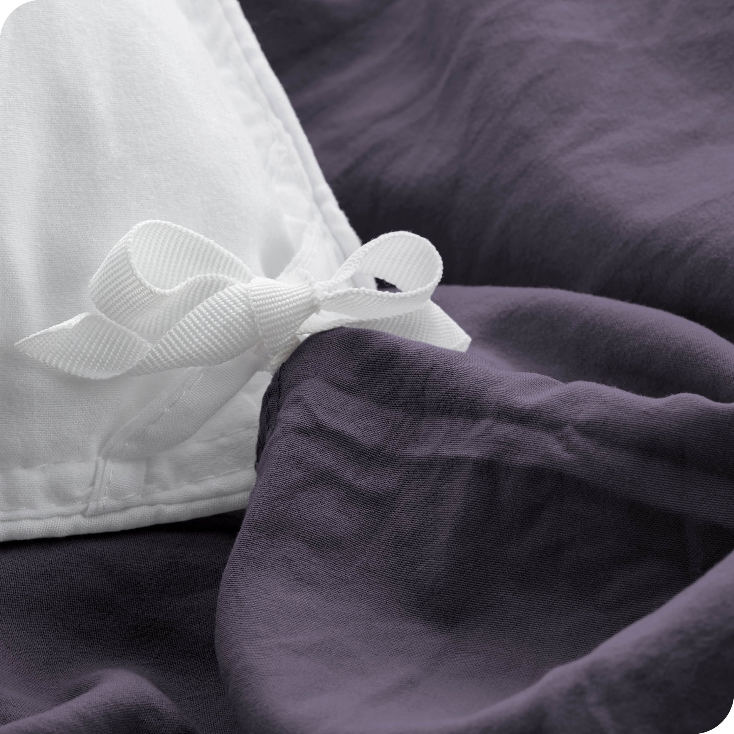 Sandwash Microfiber Duvet Cover & Sham Set, Twin/Twin XL, Dusty Purple, 2-Pieces