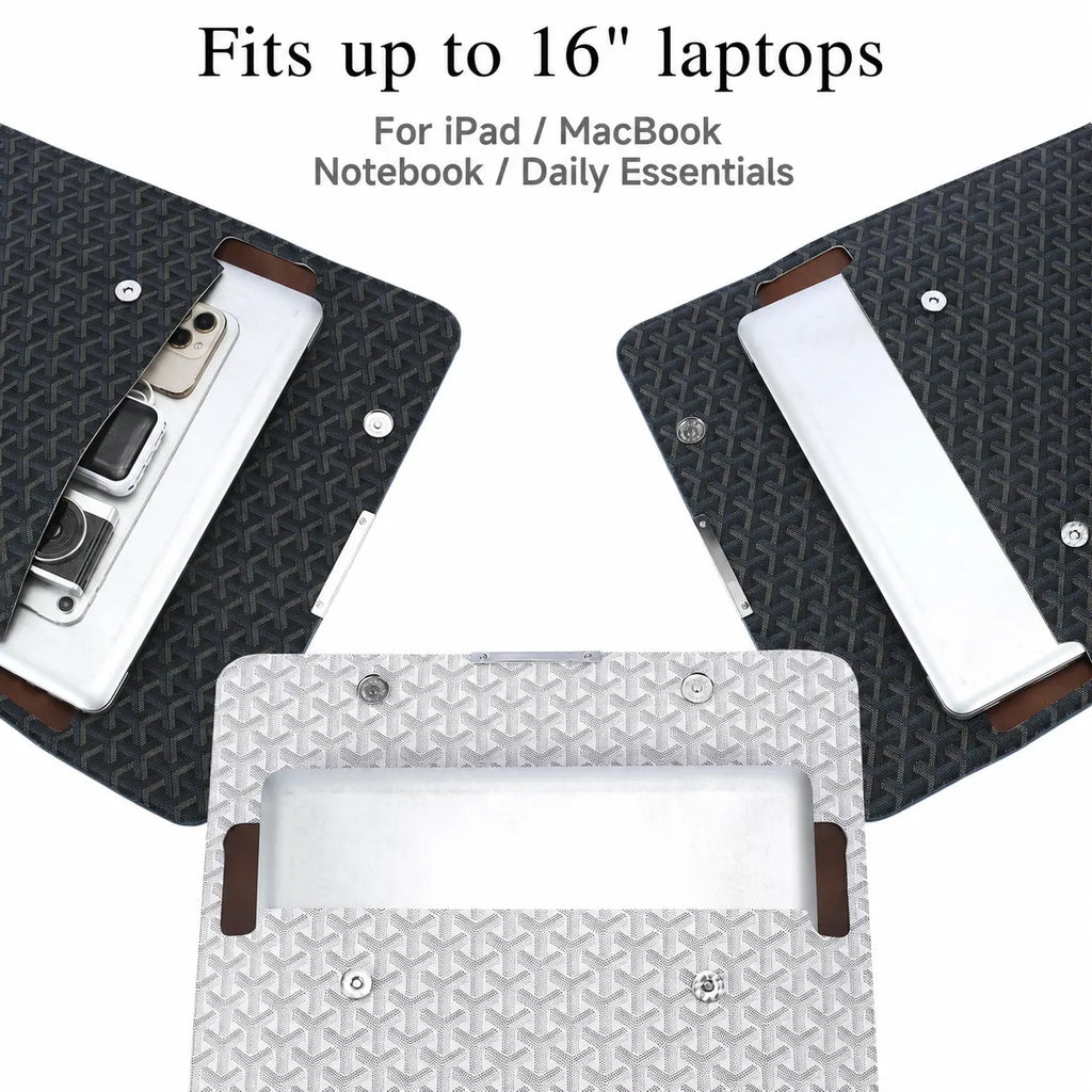 16 Inch Laptop Sleeve Padfolio Document Organizer Forlaptop Macbook Notebook Ipad, Magnetic Closure Slimscratch-Resistant Portfolio Case for Office School Travel,Gift for Students & Professionals Summerwins